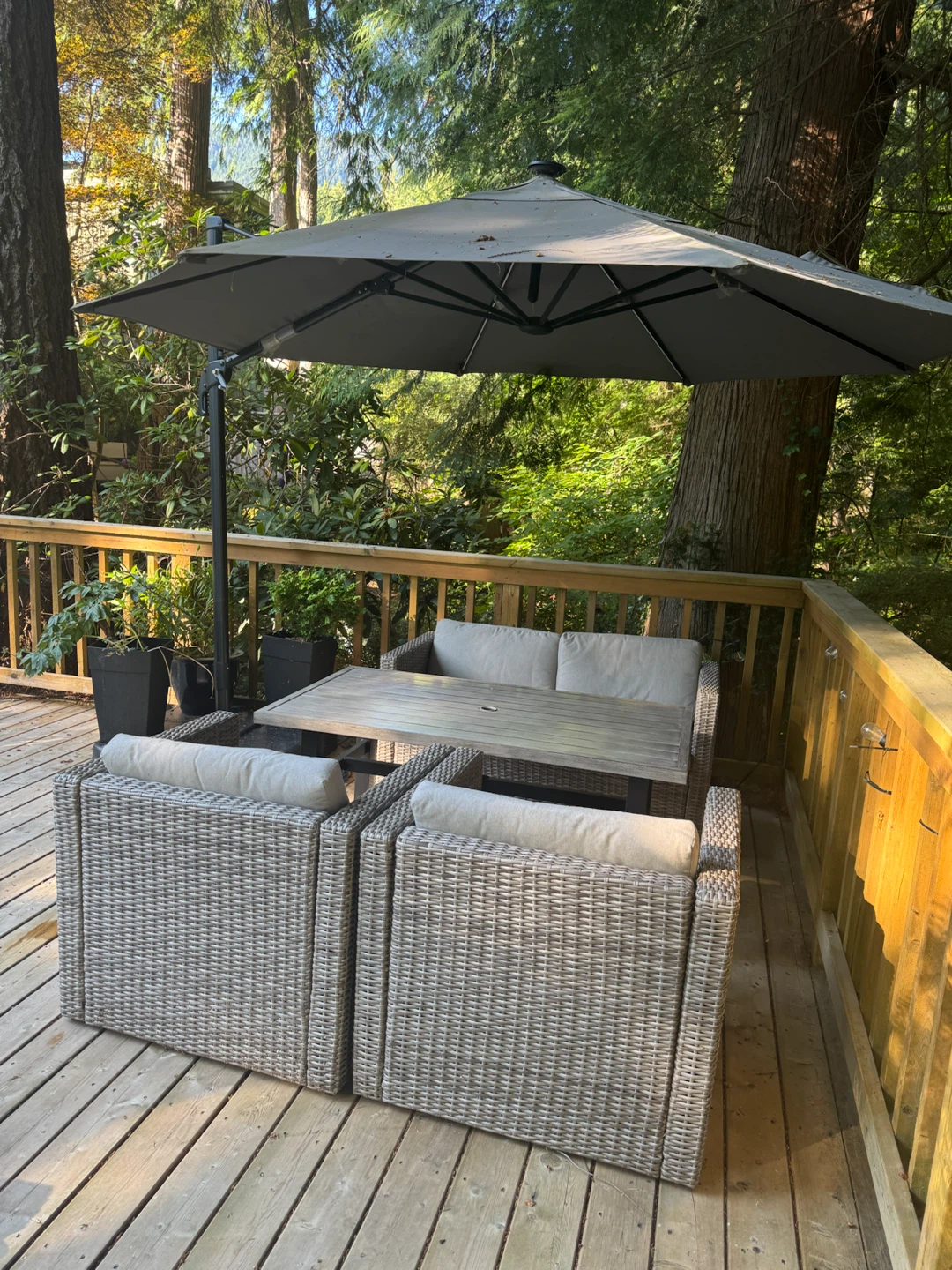 Patio Set with Table, Chairs, and Umbrella - photo 2
