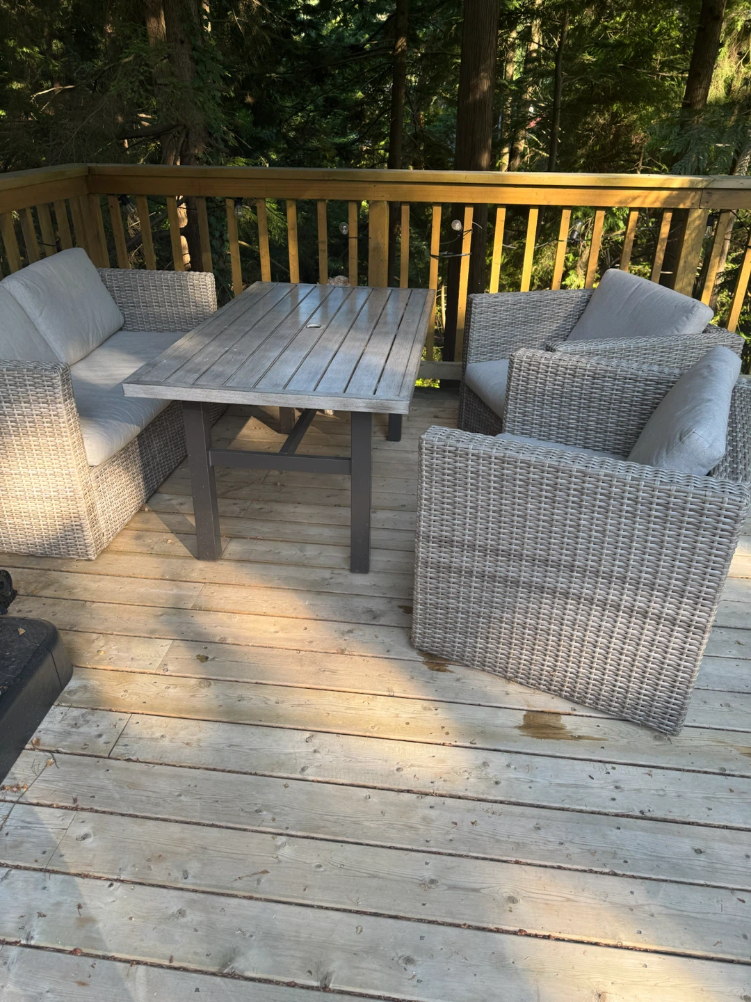 Patio Set with Table, Chairs, and Umbrella - photo 3