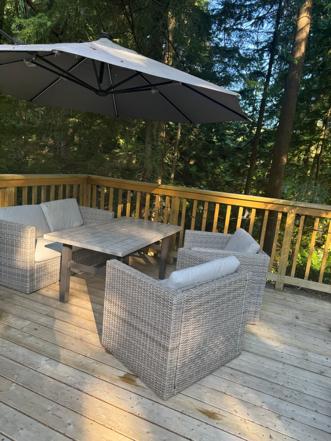 Patio Set with Table, Chairs, and Umbrella - photo 4
