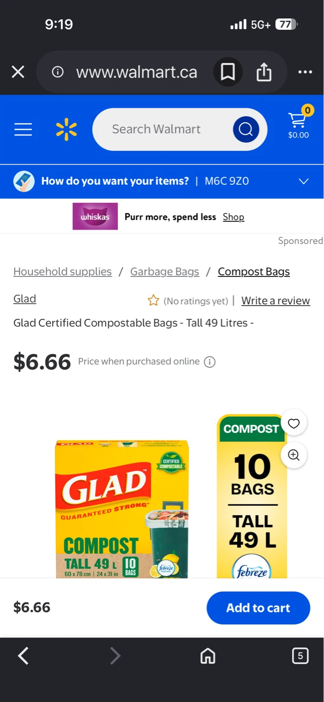 Glad Compost Tall 49 L Bags - 10 Count - photo 2