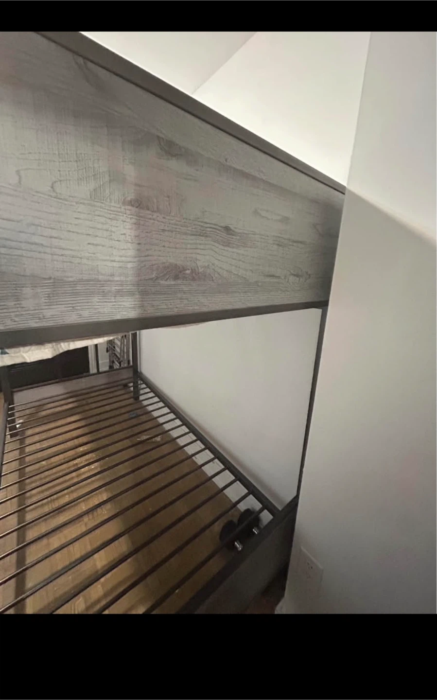 Metal Bunk Bed with Wood Grain Accents - photo 2