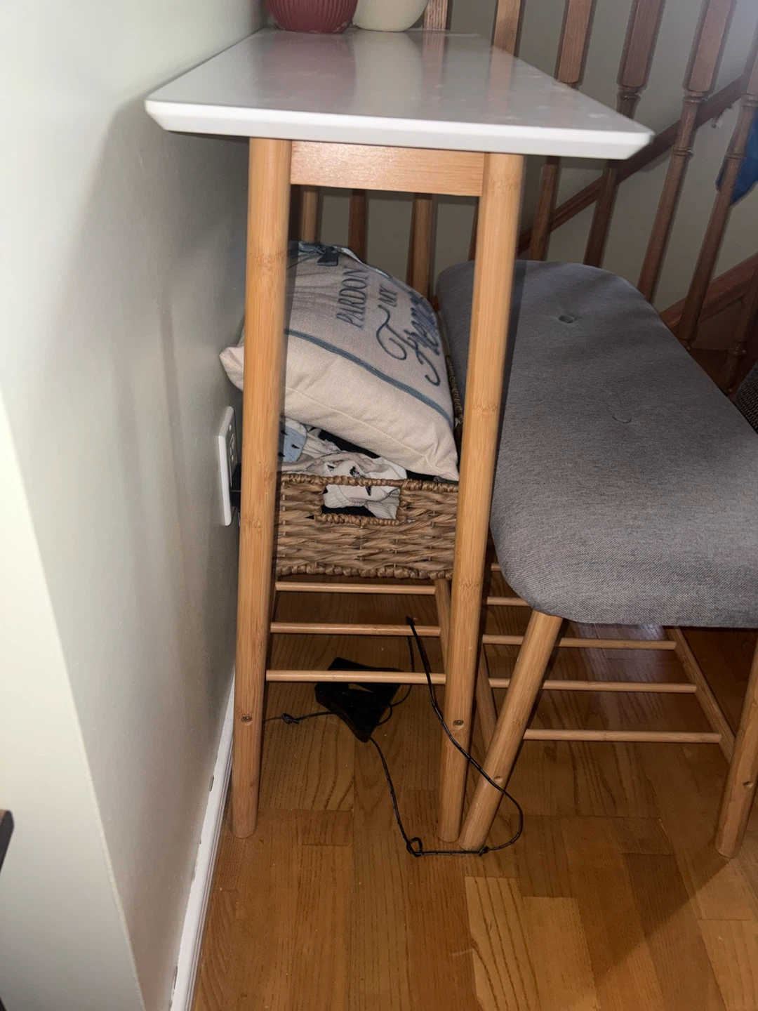 Console Table with Bench and Storage - photo 2