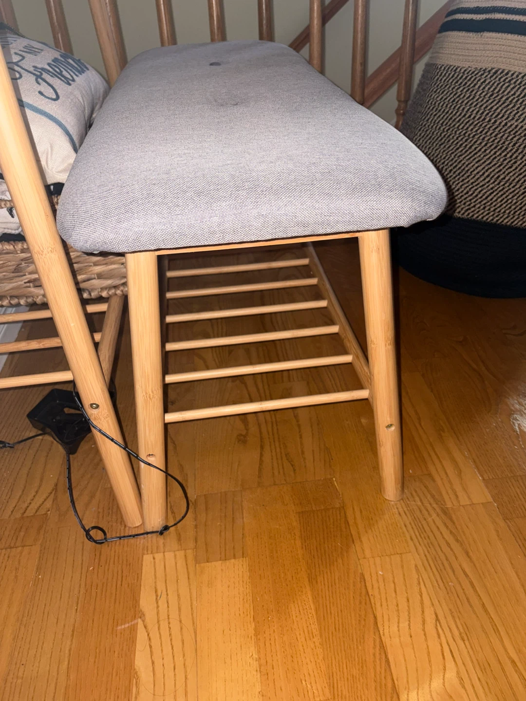 Console Table with Bench and Storage - photo 3