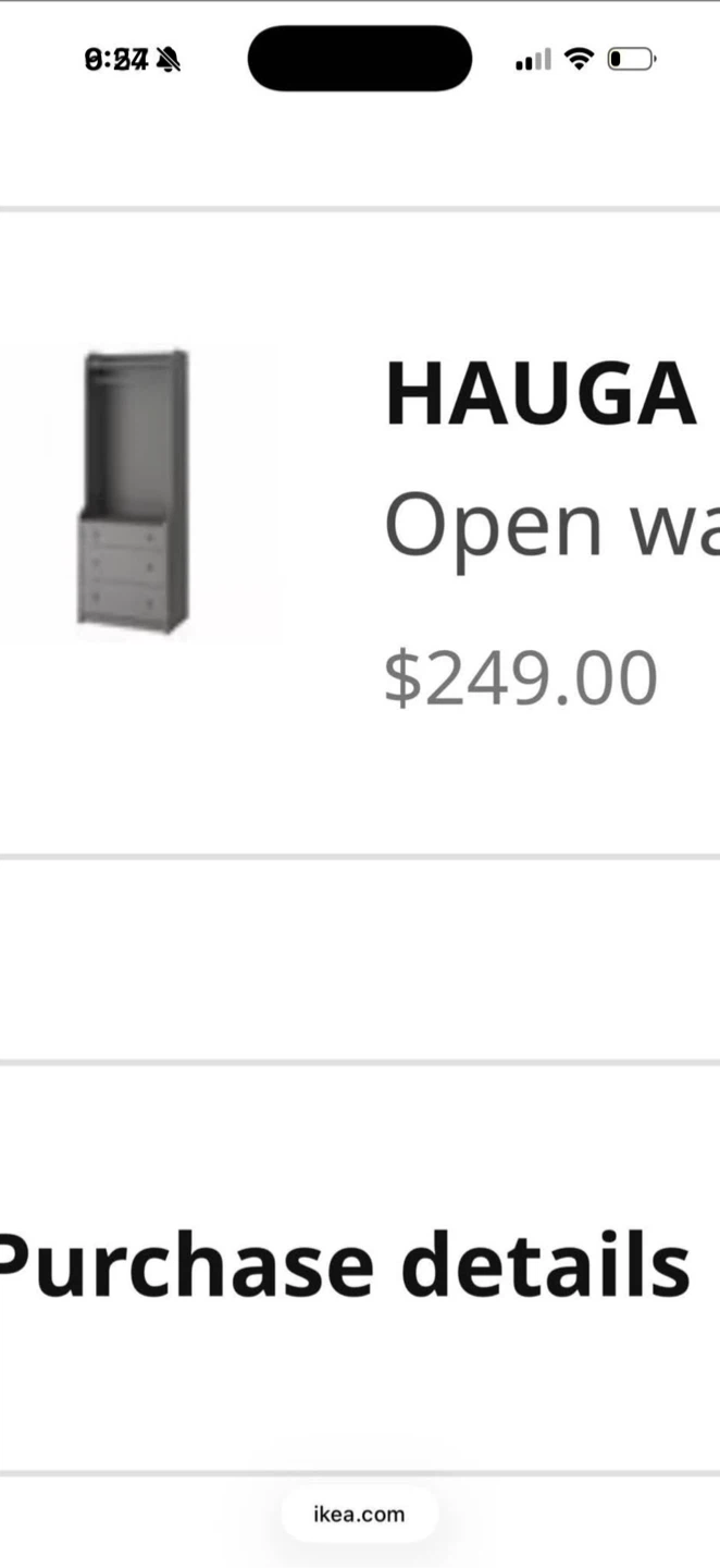IKEA HAüGA Open Wardrobe with 3 Drawers - photo 4