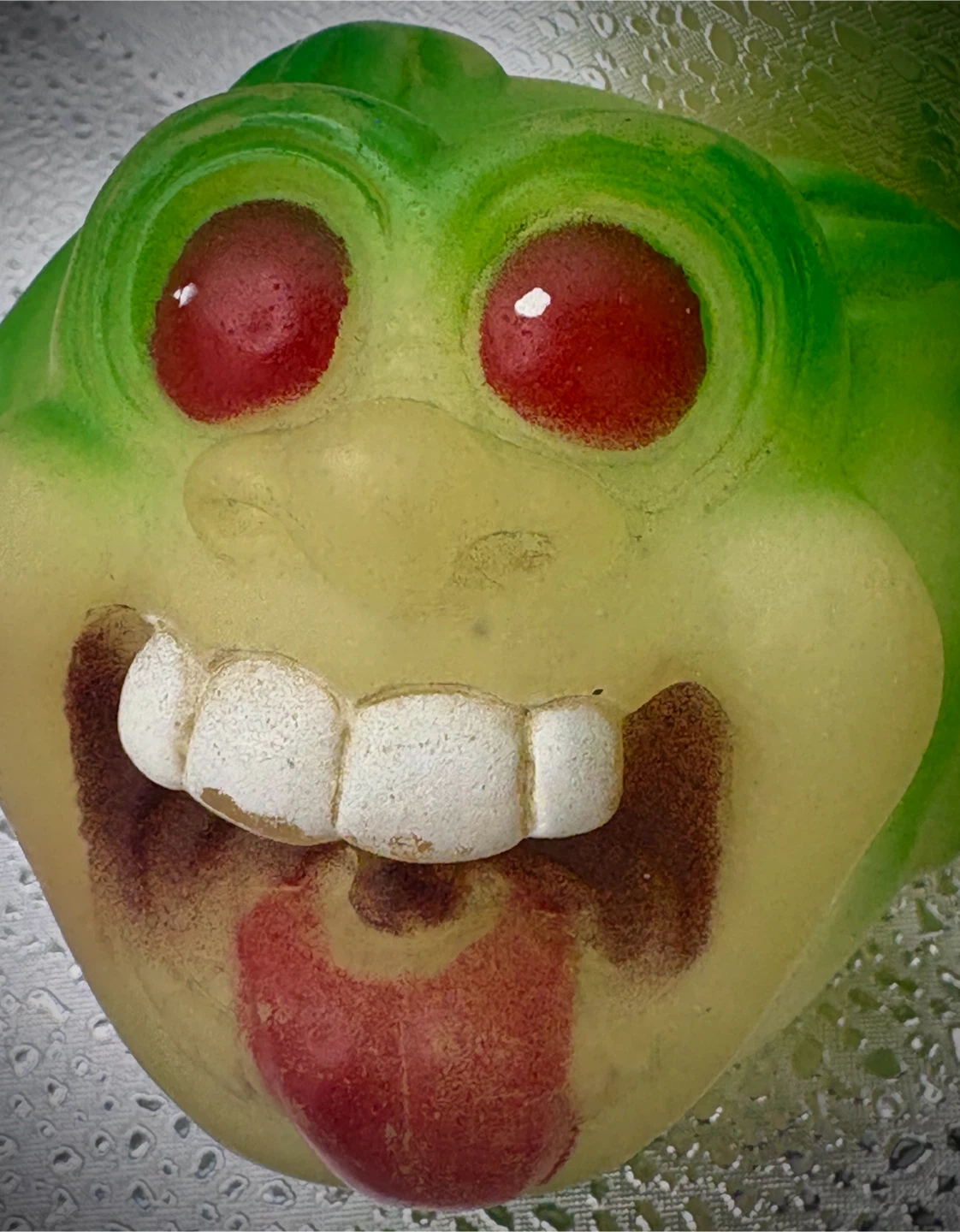 Vintage 1986 Ghostbusters Slimer Glow Mad Ball spinoff toy rare - photo 4