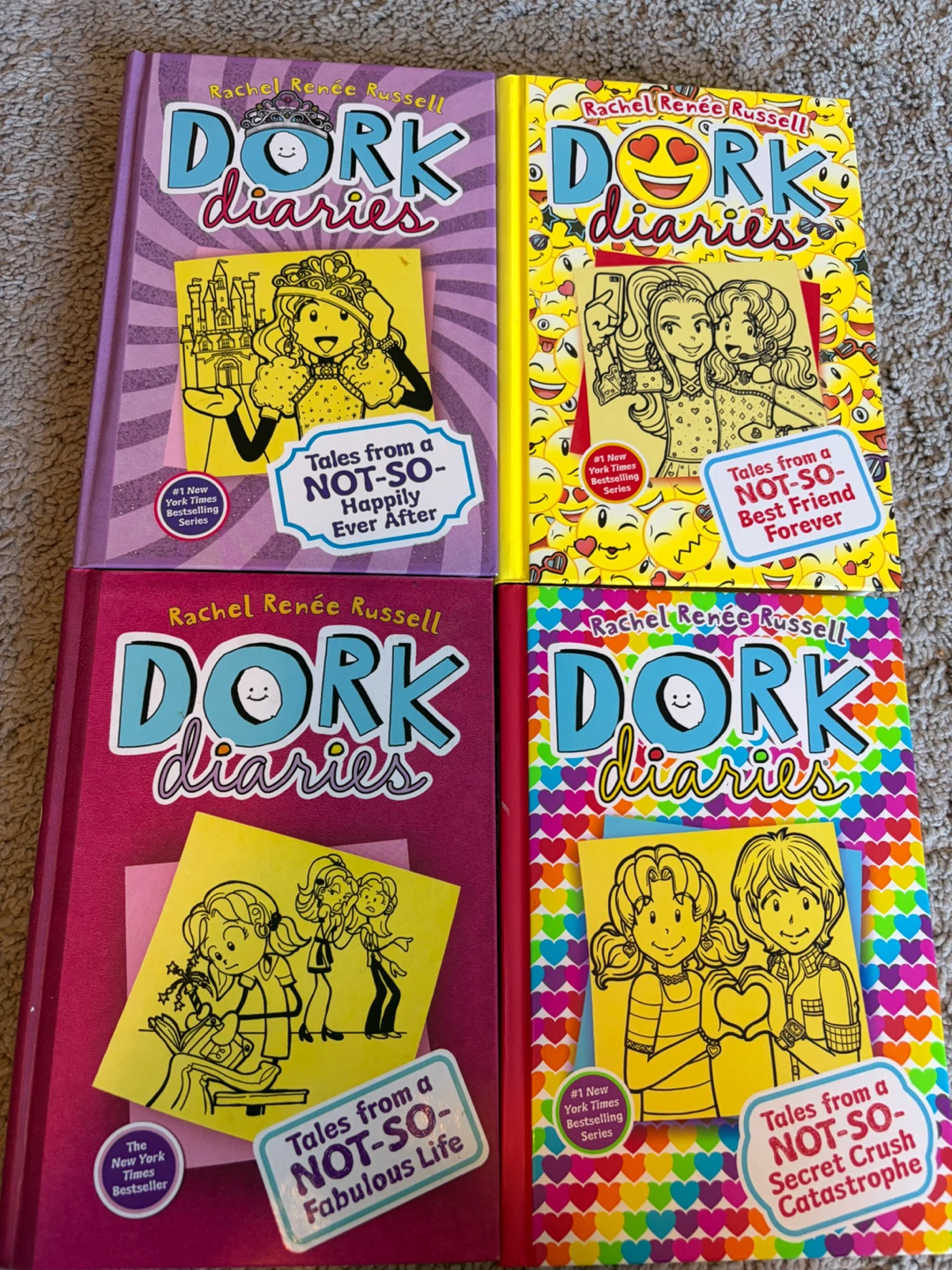 Hard cover Dork Diaries Book Set by Rachel Renée Russell