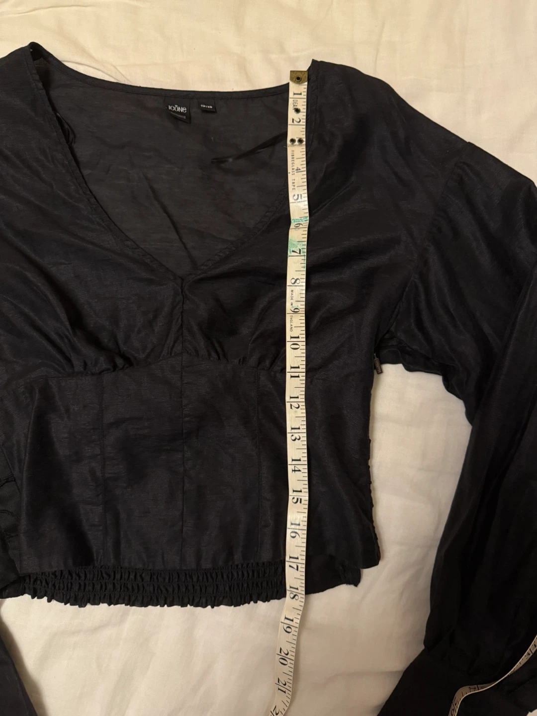 Icone by simons black v neck top - photo 3