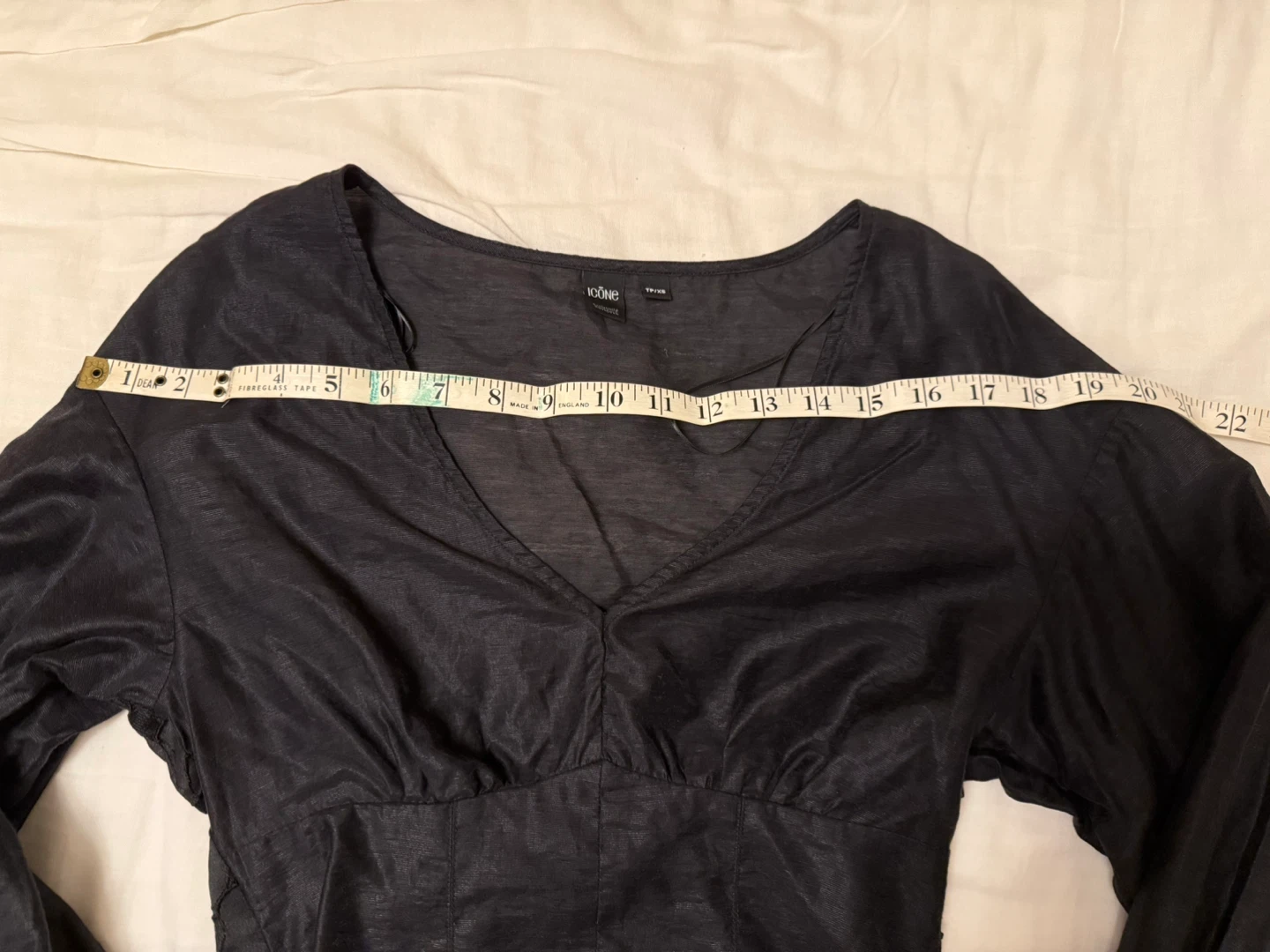 Icone by simons black v neck top - photo 2
