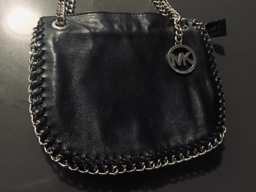 MK  black leather chain crossbody or  shoulder bag