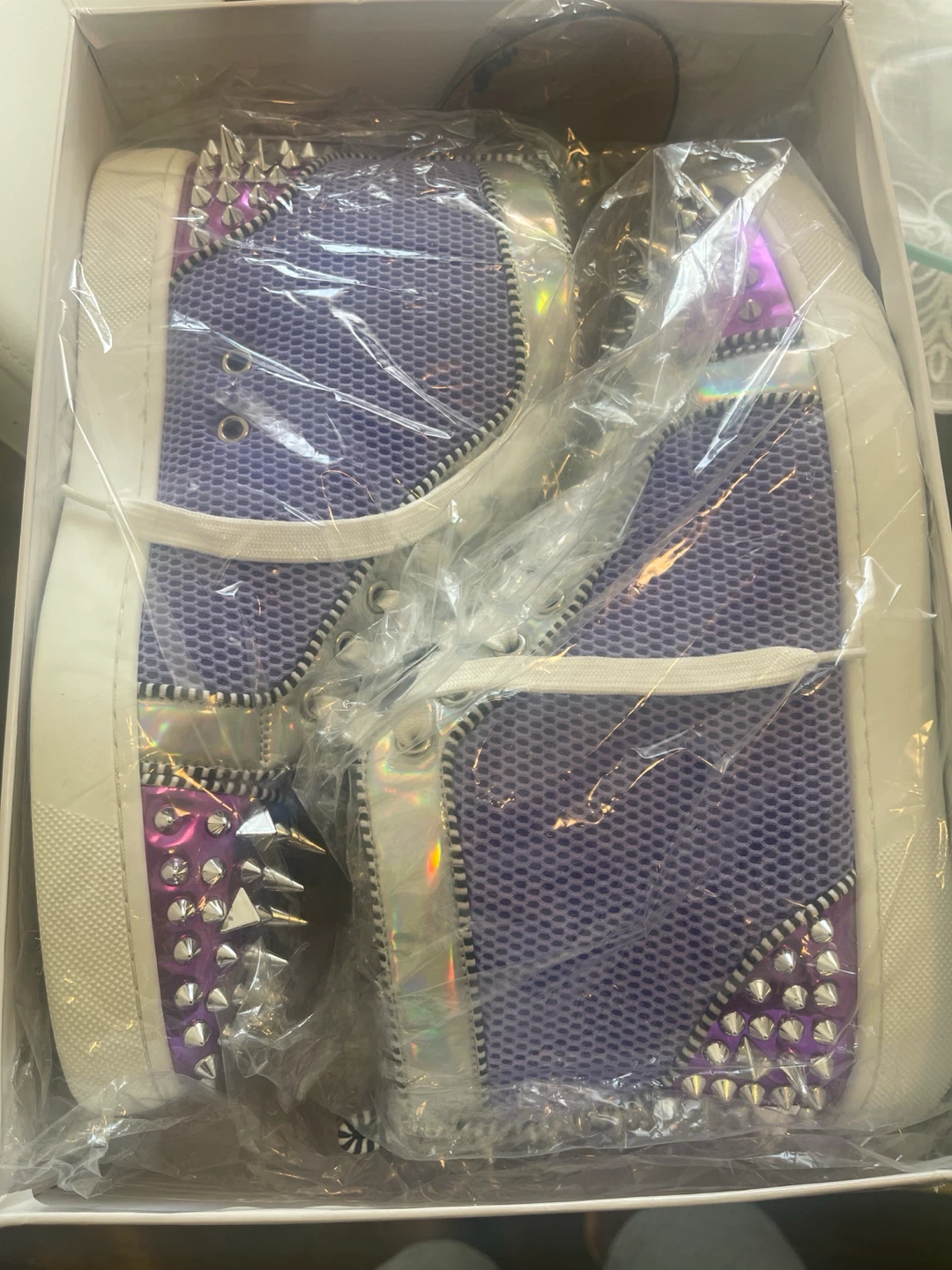 Christian Louboutin Spiked High-Top Sneakers - photo 5