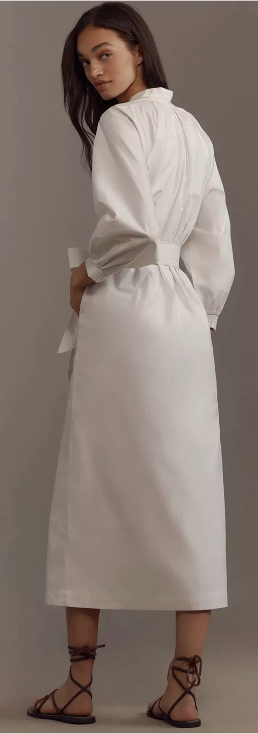 By Anthropologie Belted V-Neck Midi Dress NWT (Retails for $198) - photo 3