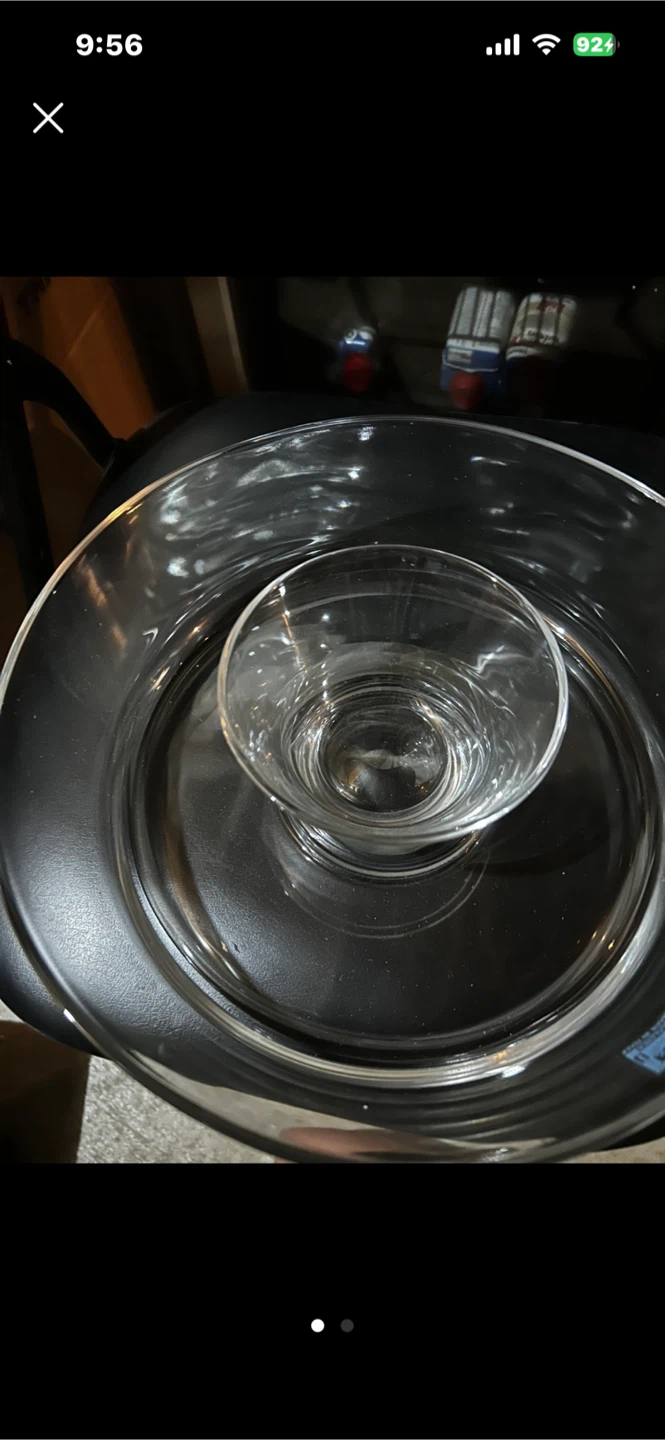 Caldero Design Clear Glass Chip and Dip Platter - photo 2