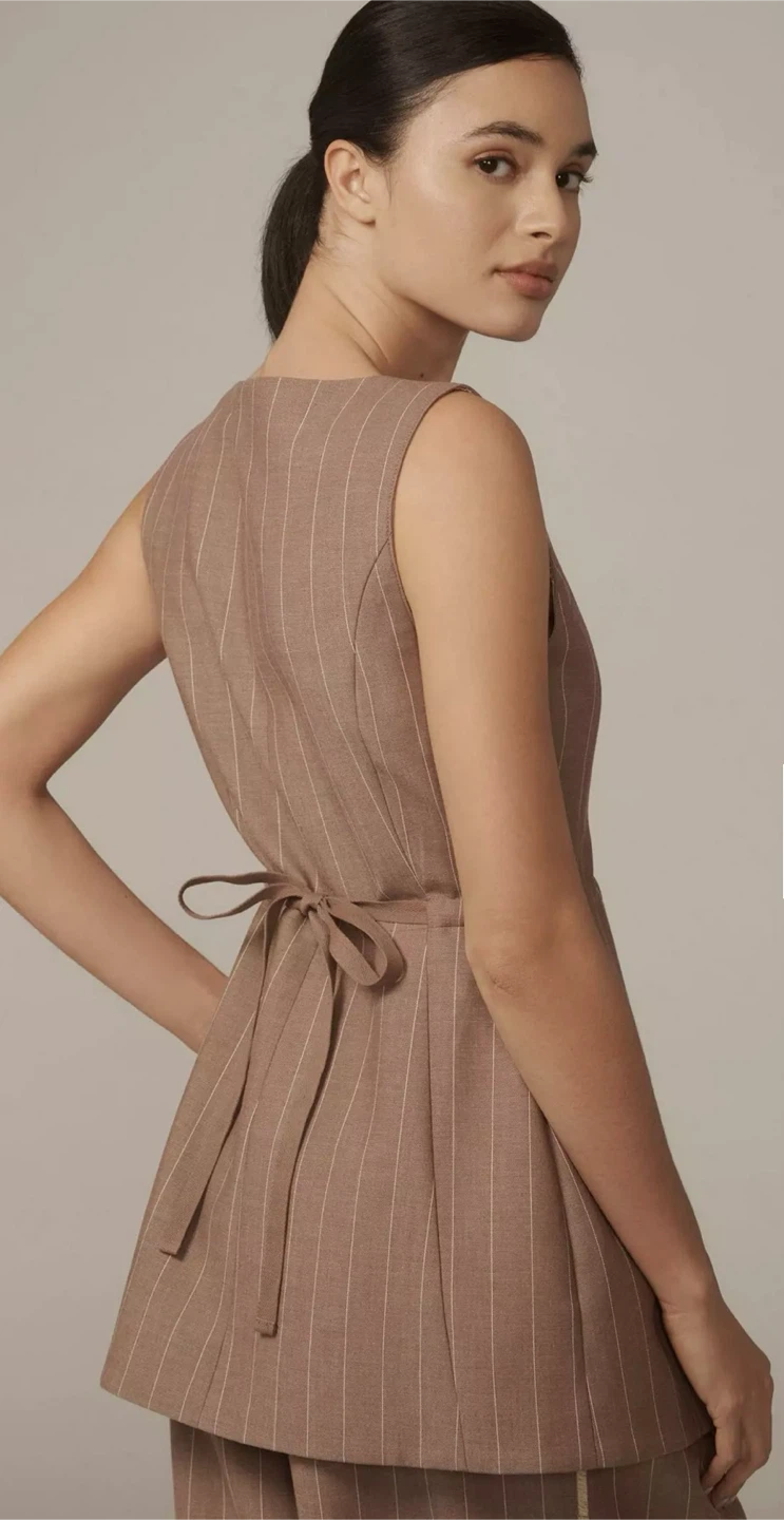 Anthropologie Long-Line Cutaway Vest and Pleated Shorts Set - photo 3