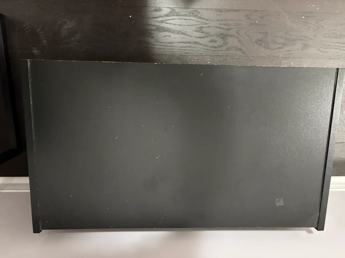 Black Two-Tier Shelf Unit - photo 2