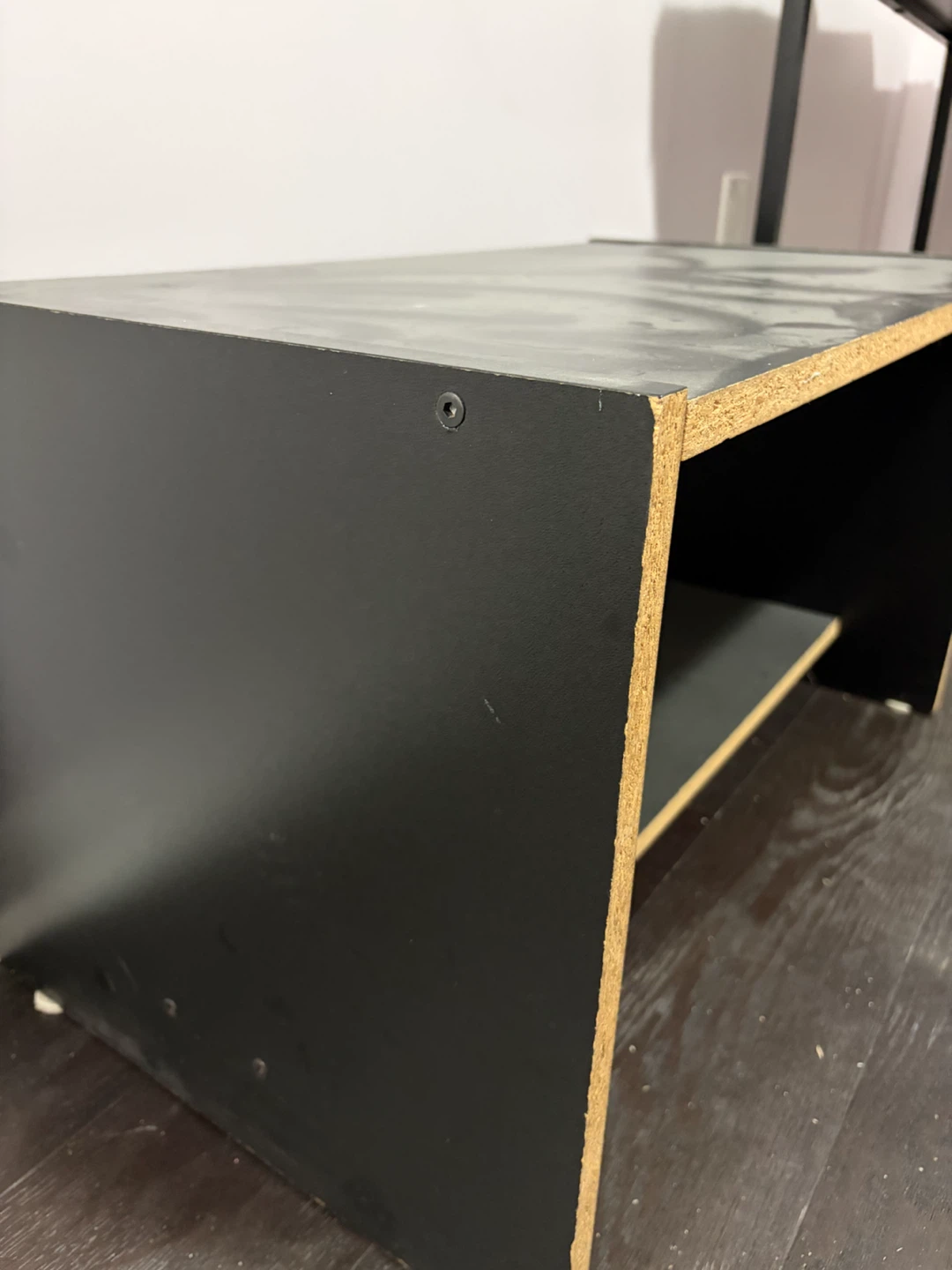 Black Two-Tier Shelf Unit - photo 3