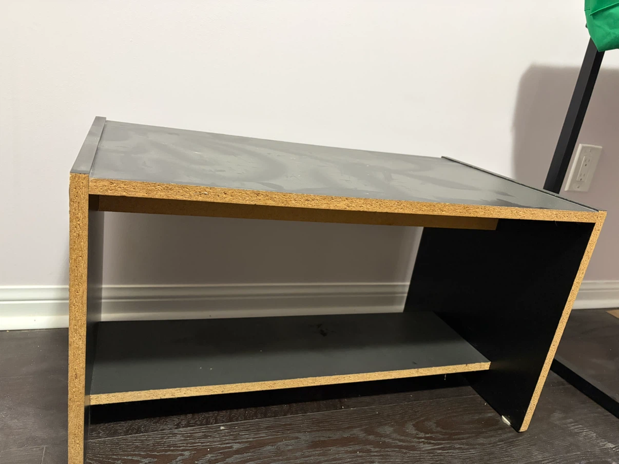 Black Two-Tier Shelf Unit - photo 4