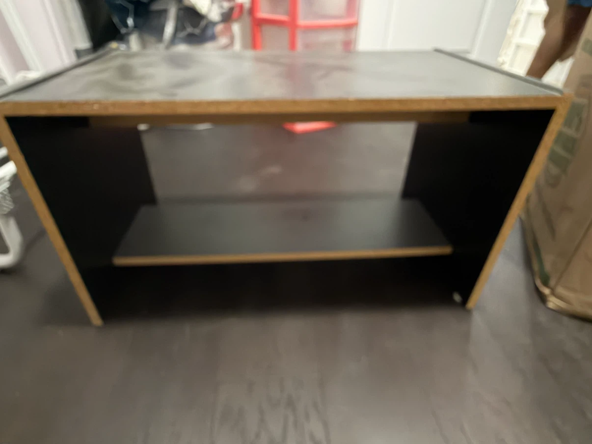 Black Two-Tier Shelf Unit - photo 5
