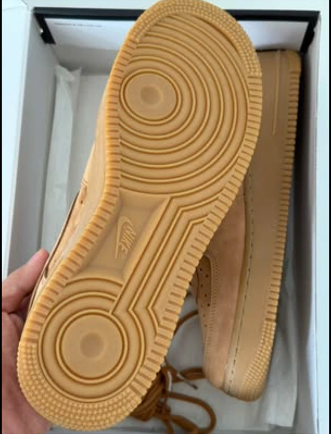 Supreme x Nike Air Force 1 Low SP Wheat / Flax – Size 9 (BNDS) - photo 3