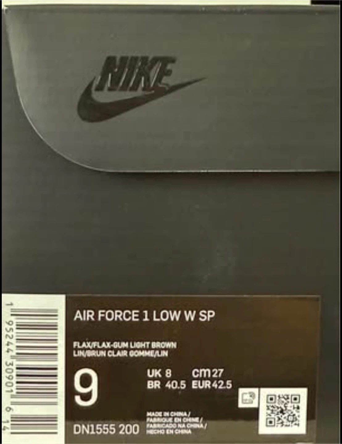 Supreme x Nike Air Force 1 Low SP Wheat / Flax – Size 9 (BNDS) - photo 4