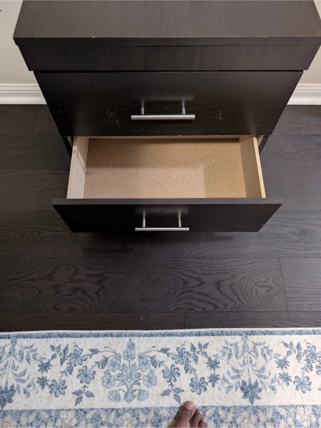 Dark Brown 2-Drawer Dresser / Night Stand