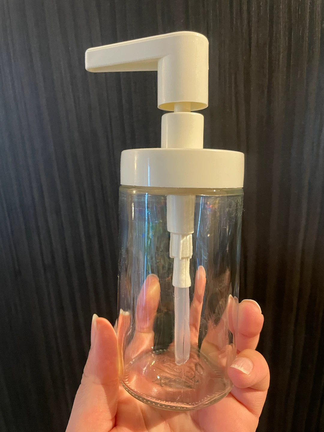 Glass soap dispenser