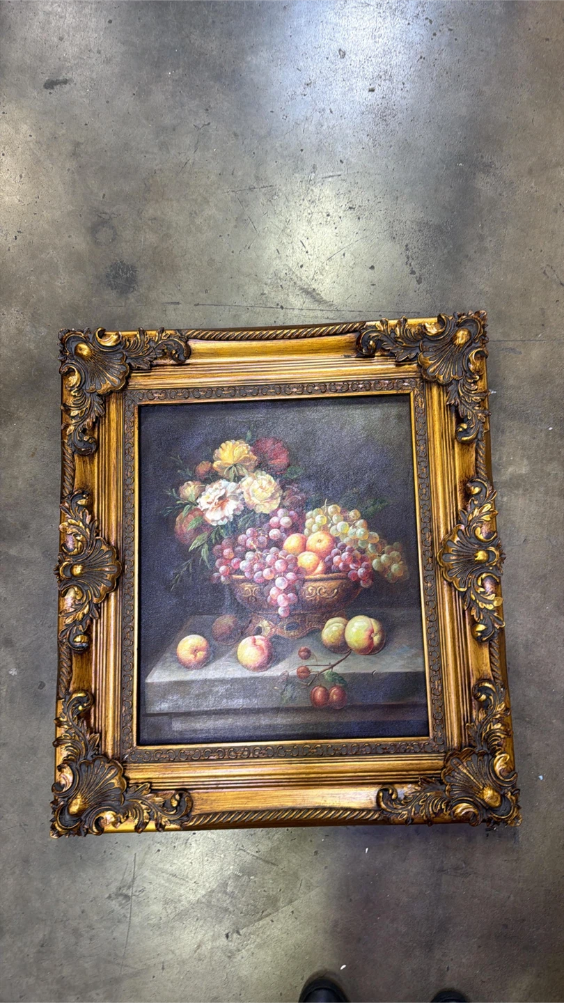 Vintage Framed Still Life Oil Painting - photo 4