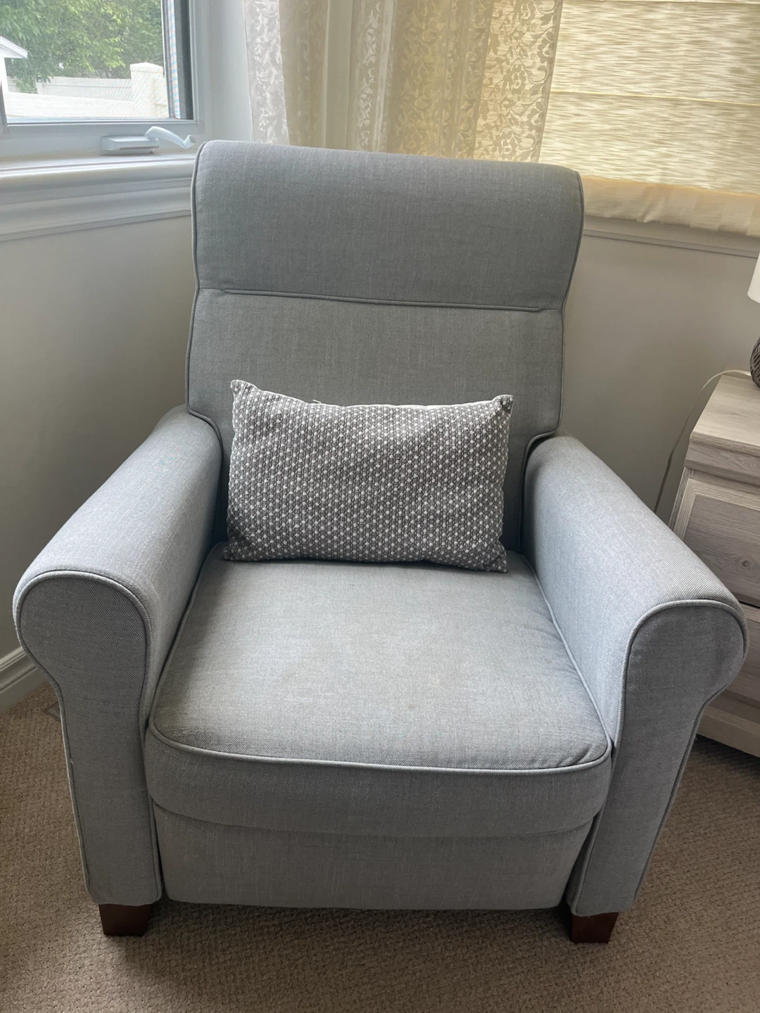 Grey Glider Chair with Ottoman - photo 2