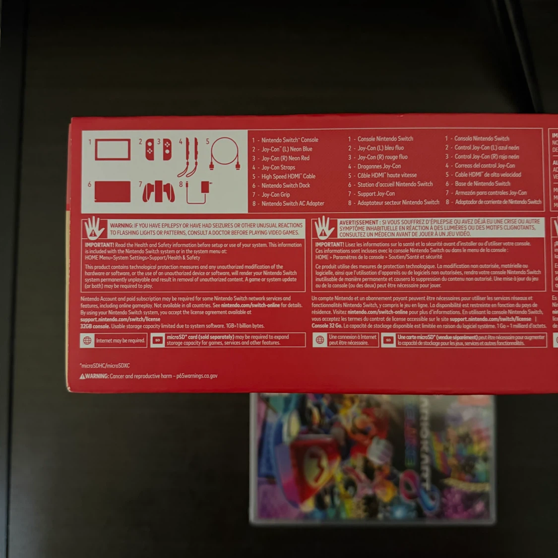 Nintendo Switch 1 with Mario Kart 8 Deluxe - NEW - photo 3