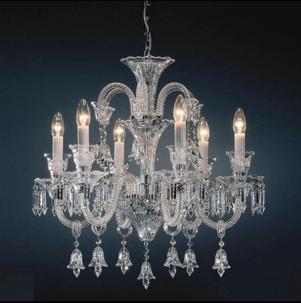 Bell shape clear glass chandelier - photo 2