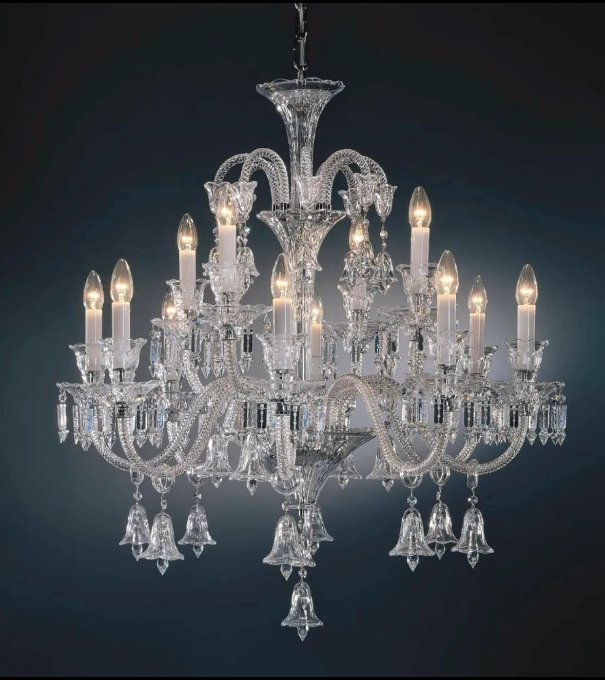 Bell shape clear glass chandelier - photo 3