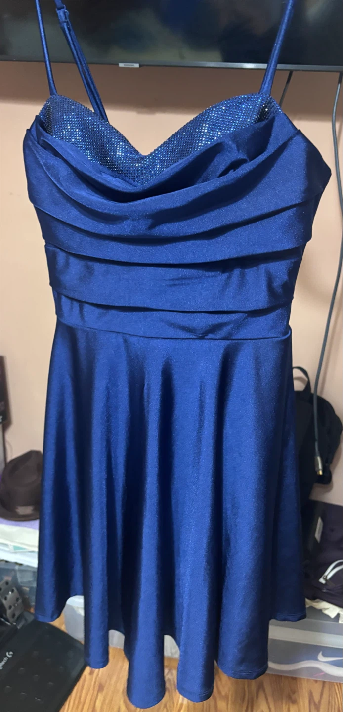 City "Sunshine" Blue Sparkle Dress