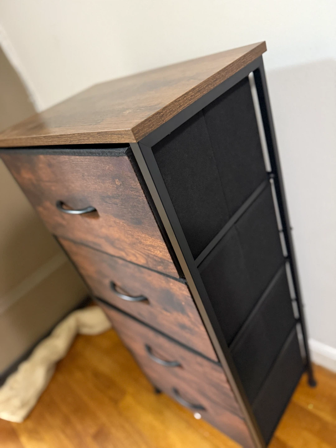 Small Dresser Nightstand - Rustic Brown Wood Grain Print - photo 2
