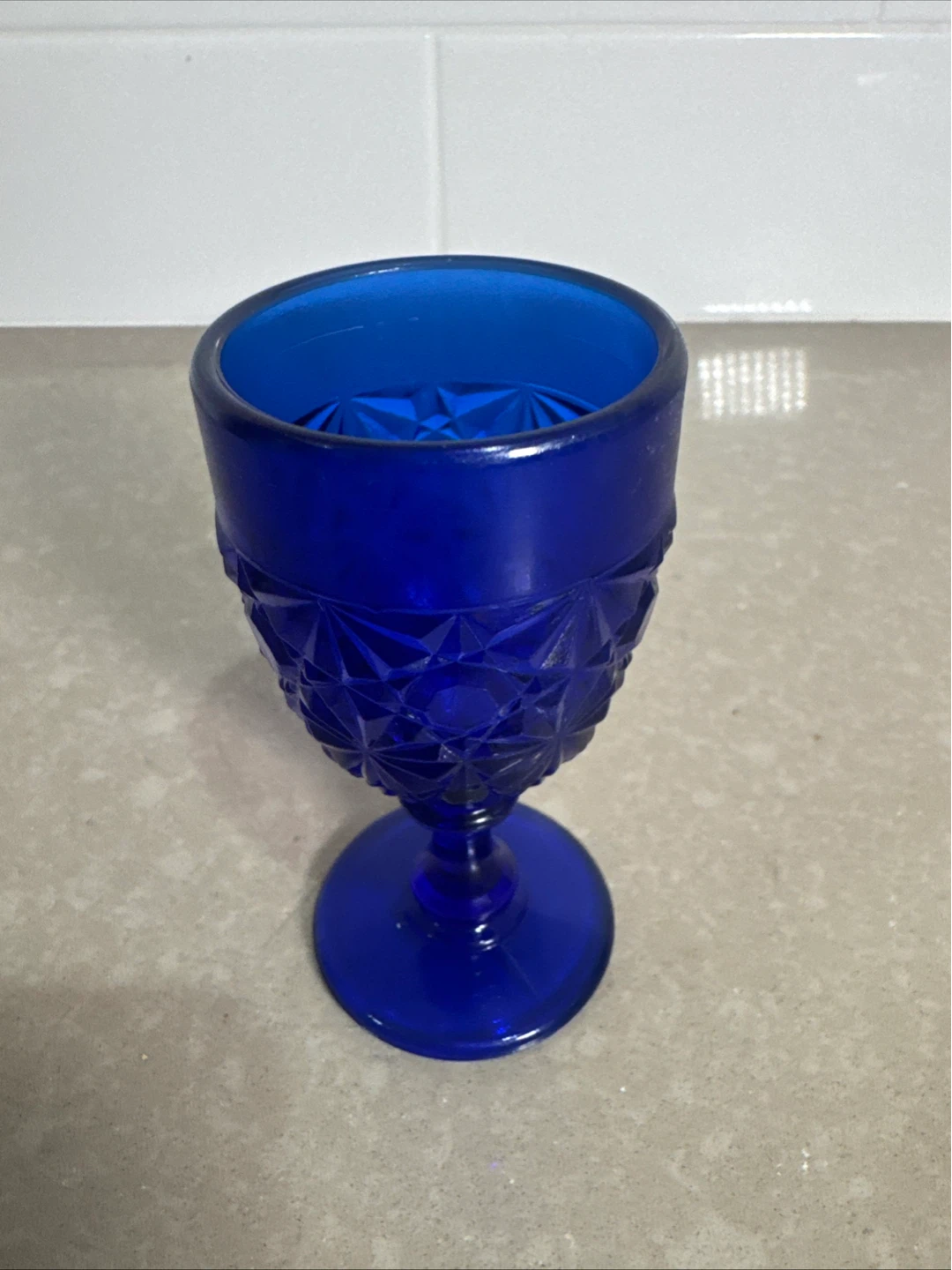 Blue Glass Goblet