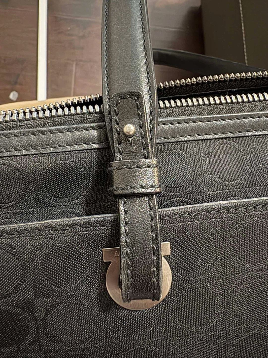 Salvatore Ferragamo Black Gancini Shoulder Bag - photo 2