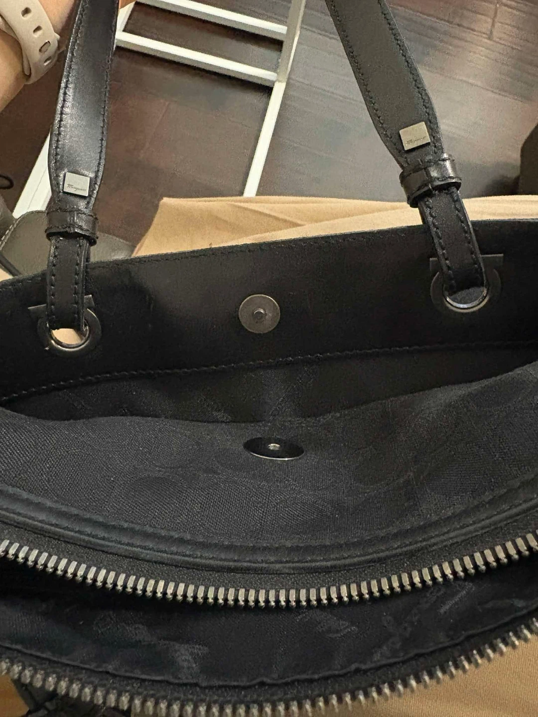 Salvatore Ferragamo Black Gancini Shoulder Bag - photo 3