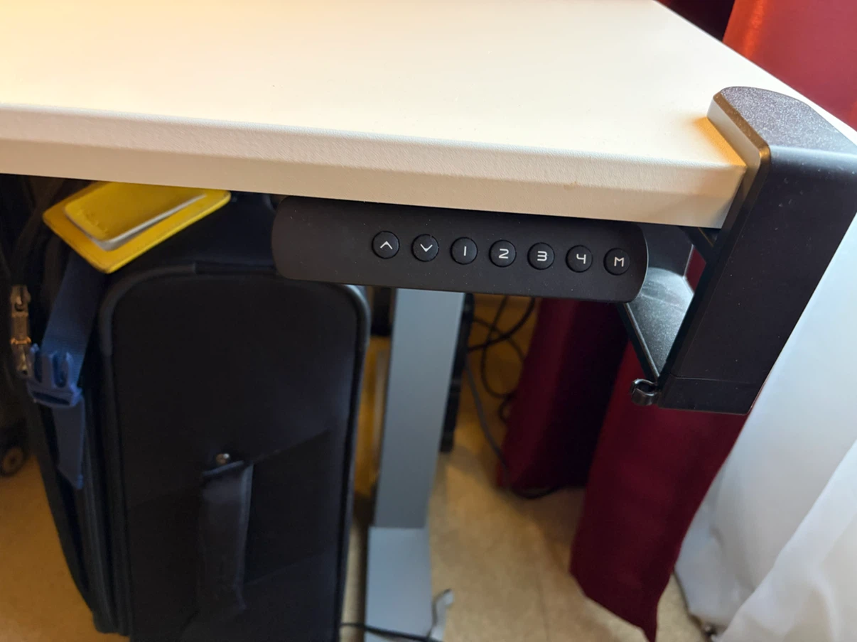 White Standing Desk with Adjustable Height