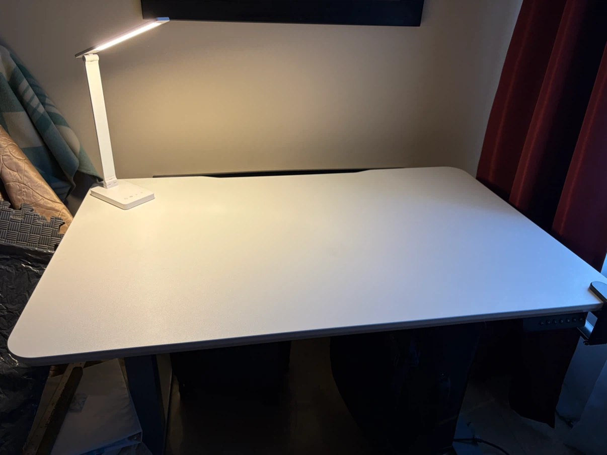 White Standing Desk with Adjustable Height - photo 2