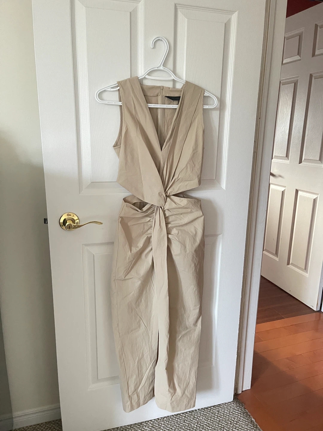 Nookie Beige Twist Cutout Midi Dress - photo 2