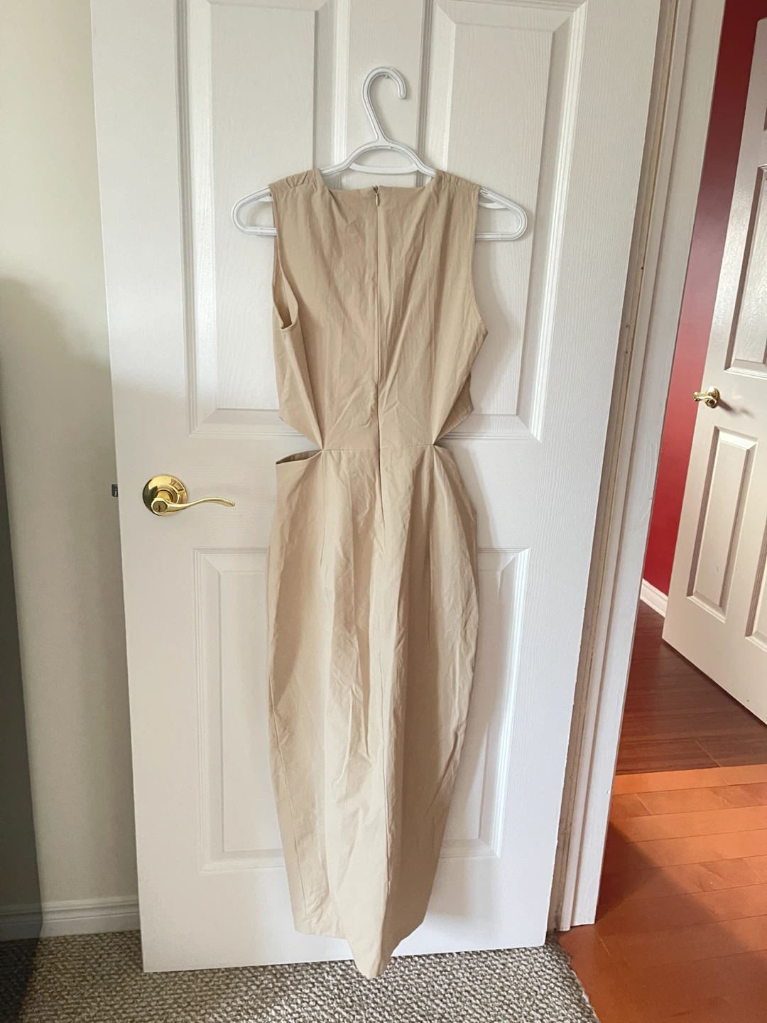 Nookie Beige Twist Cutout Midi Dress - photo 3