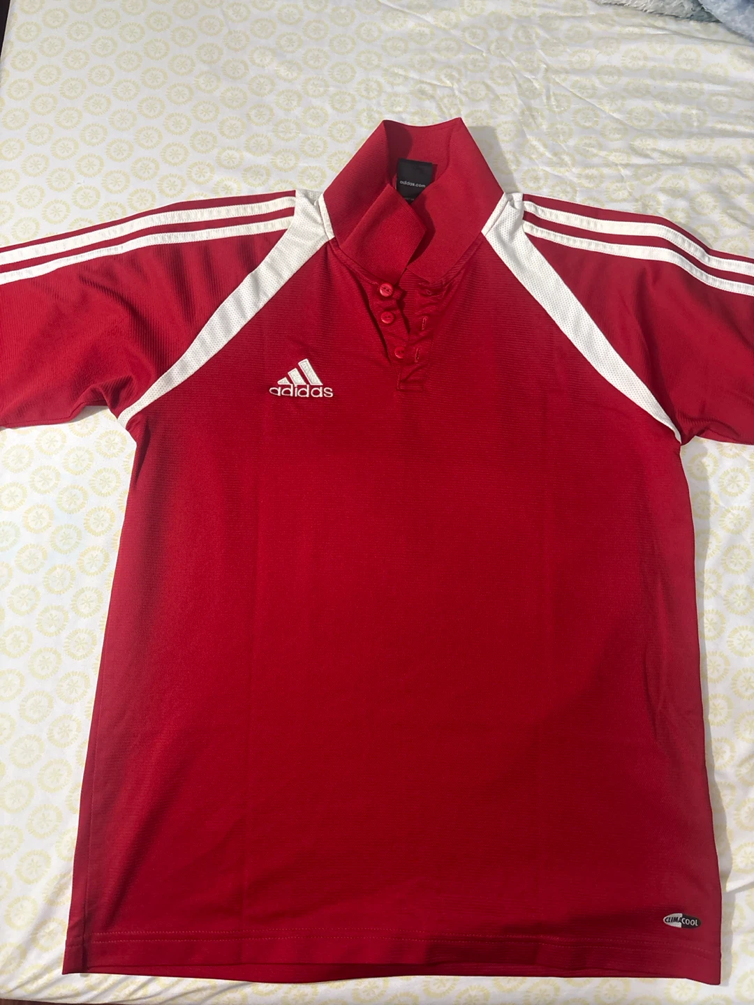 Adidas Red ClimaCool Polo Shirt - photo 2