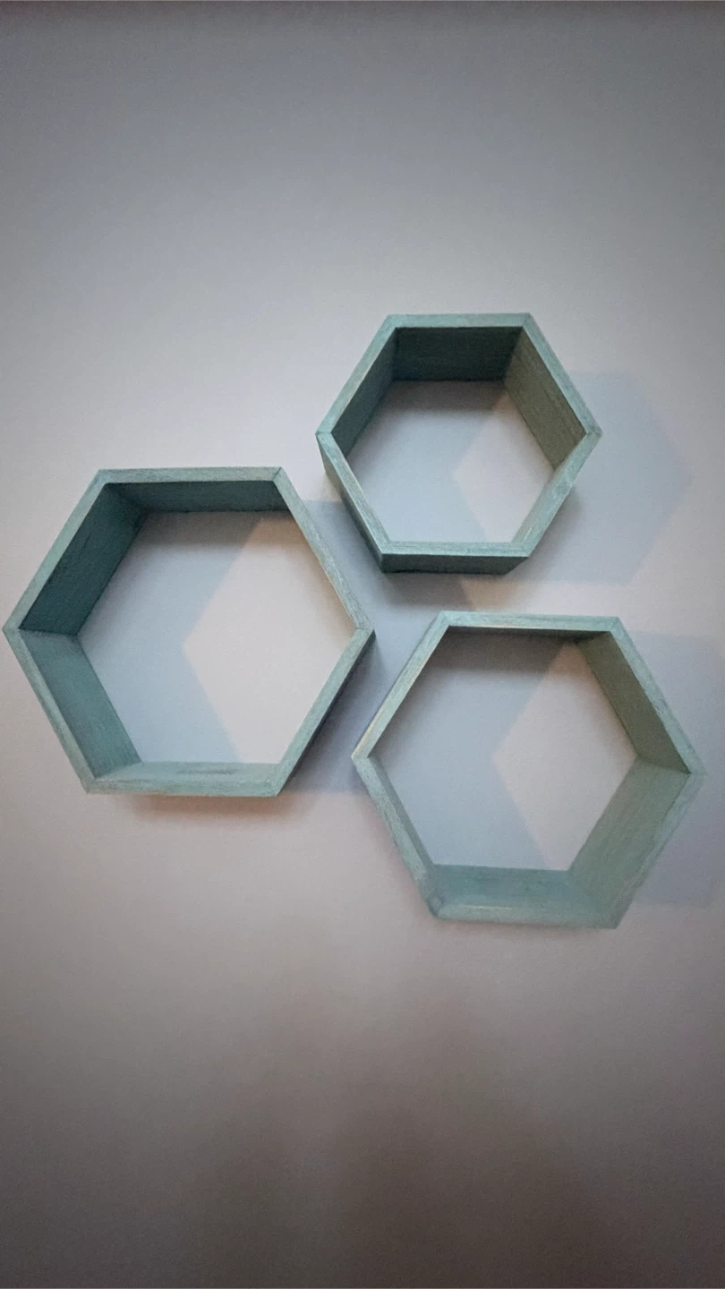 Wooden wall shelves