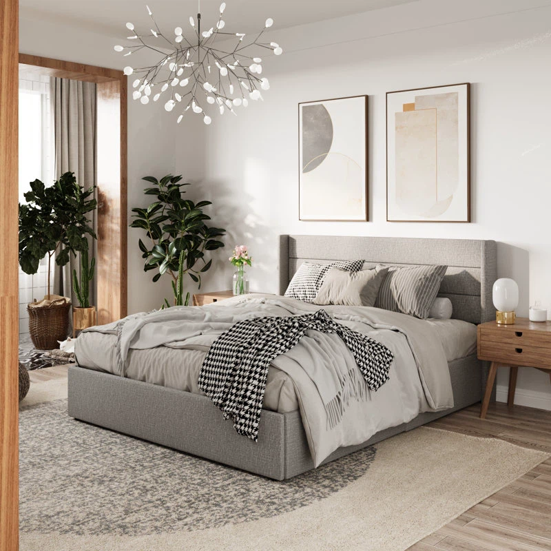 Tufted Upholstered Bed Frame with Storage - photo 2