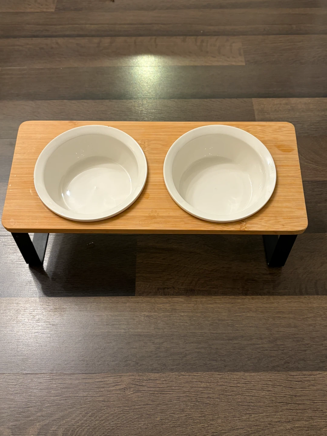 Raised Pet Bowls with Bamboo Stand