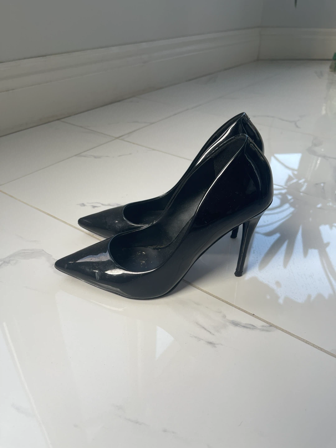 ALDO Black Patent Leather Stiletto Heels