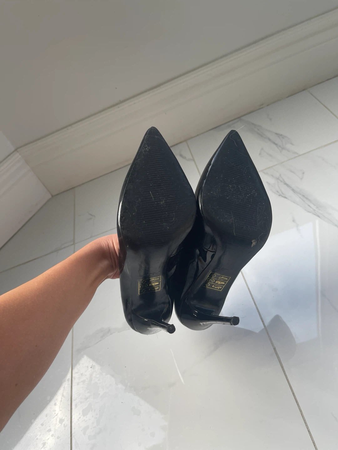 ALDO Black Patent Leather Stiletto Heels - photo 4