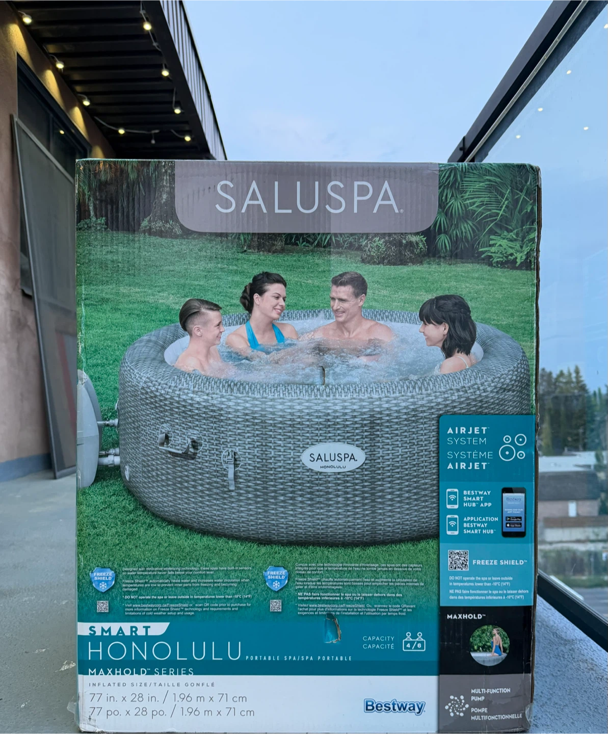Bestway Saluspa Smart Honolulu Portable Spa Hot Tub - BNIB