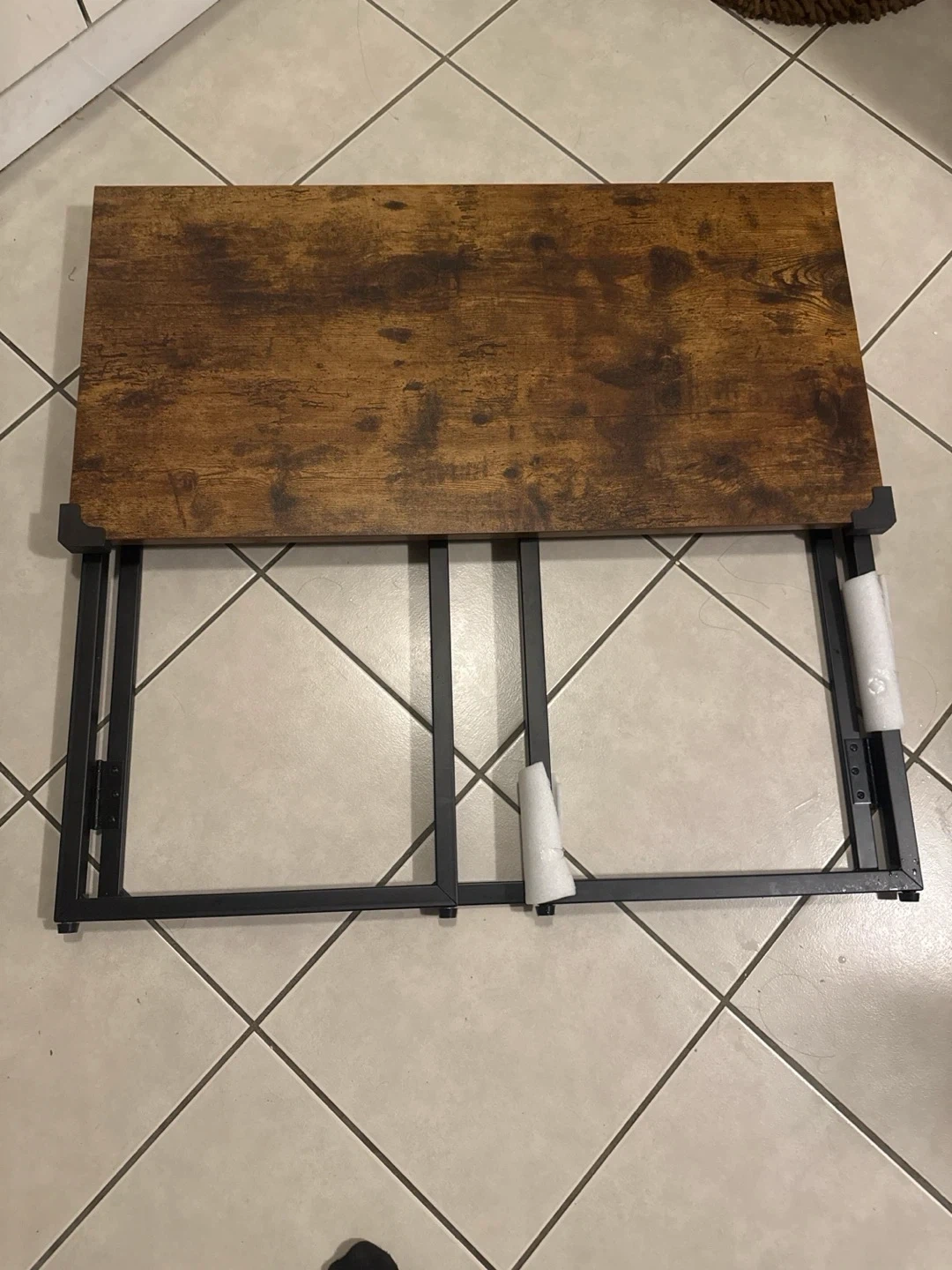 Foldable Desk with Rustic Wood Top - photo 4