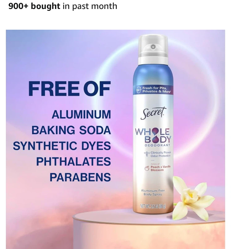Secret Whole Body Deodorant Spray - photo 4