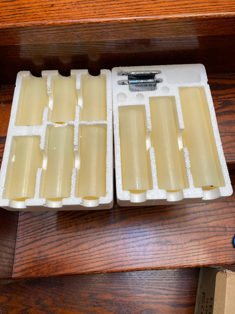 Set of 7 LED Flameless Candles with Remote