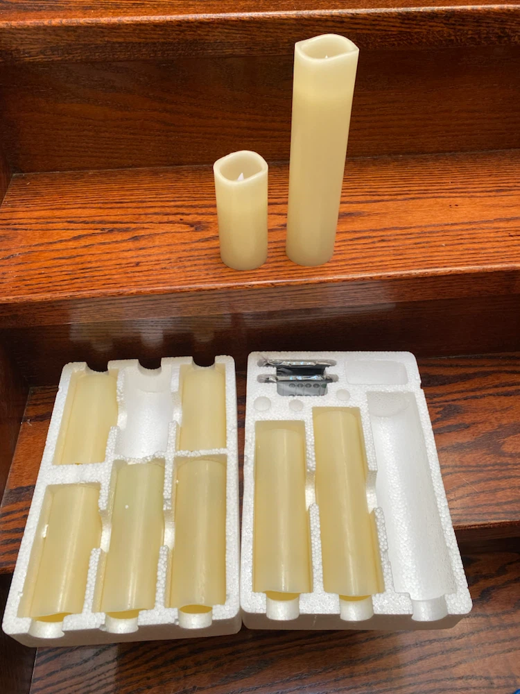 Set of 7 LED Flameless Candles with Remote - photo 2